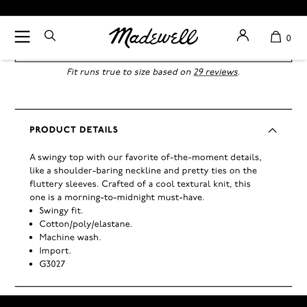⚡️Madewell Skylark Cold-Shoulder Top - Picture 4 of 10